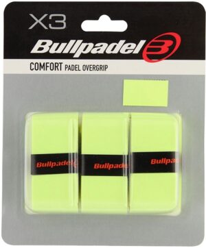 Overgrip Bullpadel Comfort para Raqueta - Amarillo Fluor (3 Unidades)