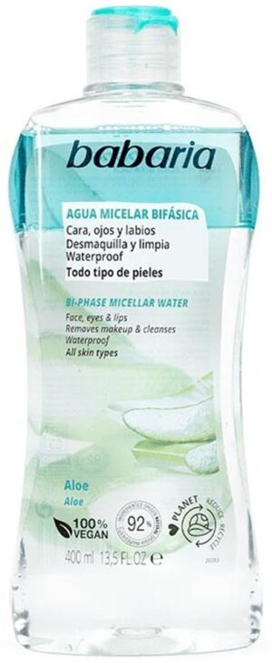 Demaquilante Babaria Agua Micelar Bifasica - 400mL