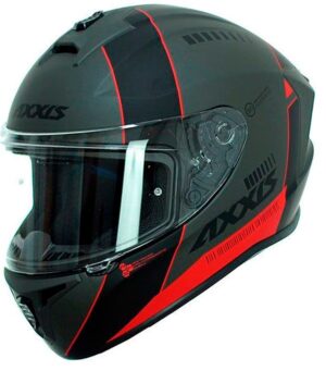 Casco para Moto Axxis Draken MP4 C3 - Tamaño M (57-58) - Gris/Rojo