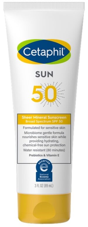 Protector solar Cetaphil Sun 50 Sheer Mineral Sunscreen - 89mL