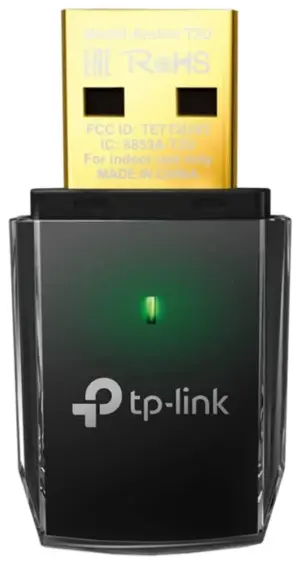 Adaptador WiFi Mini USB Inalámbrico TP-Link AC600 Archer T2U Negro