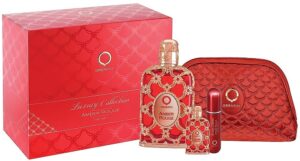 Kit Perfume Orientica Amber Rouge EDP 80mL + 7.5mL + Atomizador recargable