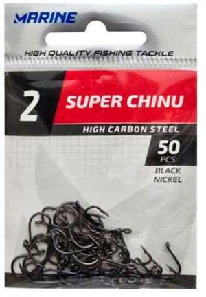 Anzuelo Marine Sports Super Chinu Black 02 con 50 pcs