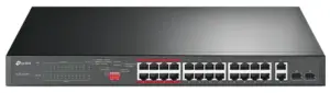 Hub Switch TP-Link TL-SL1226P Gigabit de 24 puertas 10/100 Mbps + 2 puertas