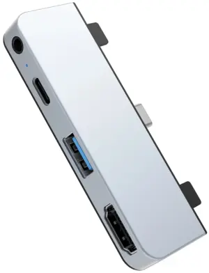 Adaptador USB-C HyperDrive Hub HD319E 4 en 1 para iPad Pro - Plata