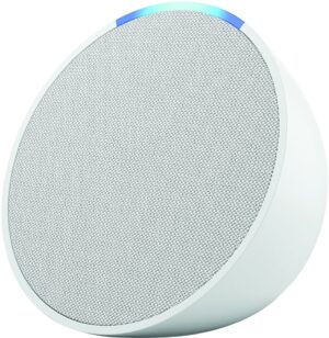 Speaker Amazon Echo Pop con Alexa - Glacier White (1ra Generación)