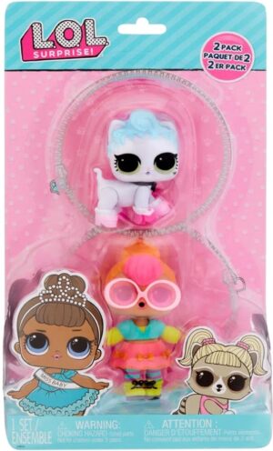 Muñeca Tot + Pet / Neon Qt + Royal Kitty L.O.L. Surprise! - 985570EUC
