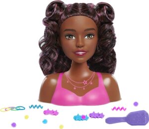 Muñeca Barbie Small Styling Head Brown Hair Just Play 63763 (17 Piezas)