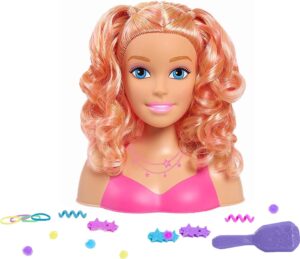 Muñeca Barbie Small Styling Head Blonde Hair Just Play 63768 (17 Piezas)