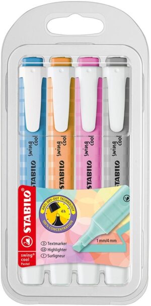 Marcador Stabilo Swing Cool Pastel 275/4-08-2 (4 Colores)
