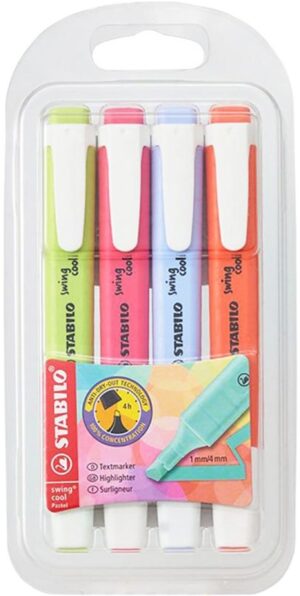 Marcador Stabilo Swing Cool Pastel 275/4-08-1 (4 Colores)