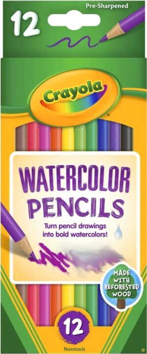 Lápiz de Color Crayola Watercolor Pencils 68-4302 (12 Unidades)