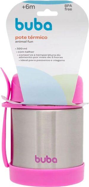 Pote Térmico con Cuchara Buba - 15358 (Rosa)