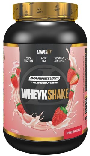 Landerfit Wheykshake Gourtmet Series Strawberry Milkshave (900g)