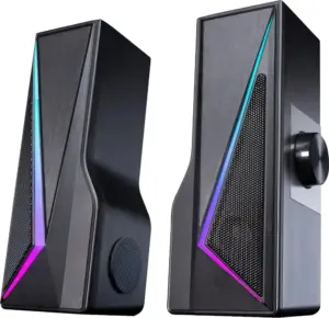 Speaker Satellite AS-92003B USB 2.0 RGB - Negro
