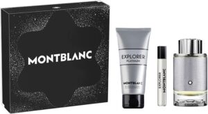 Kit Perfume Montblanc Explorer Platinum EDP 100ml + 7,5ml + All-Over Shower Gel 100mL