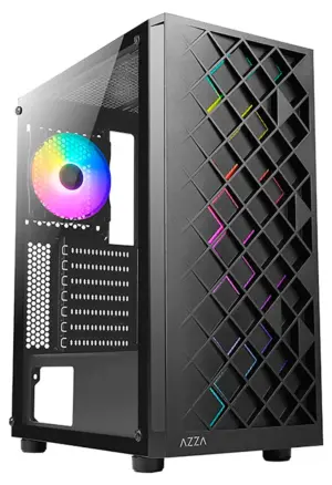 Gabinete Gamer Azza Spectra CSAZ-280B m-ATX Lateral de Vidiro (Sin Fuente) Negro