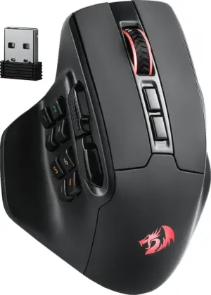 Mouse Gaming Redragon Aatrox M811RGB-PRO (Inámbrico) - Negro