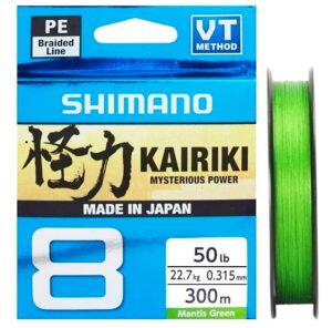 Tanza Multifilamento Shimano Kairiki 50lb 0.315mm 300m - Verde