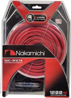 Kit Cable RCA Nakamichi 4GA 1200W - 250W RMS NK-WK14