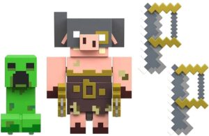 Minecraft Legends Creeper Vs Piglin Bruiser Mattel - GYR98/GYR99