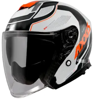 Casco para Moto Axxis Mirage Village A4 - Tamaño M (57-58) - Blanco/ Naranja