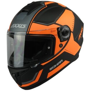 Casco para Moto Axxis Draken Sonar B3 - Tamaño M (57-58) - Naranja