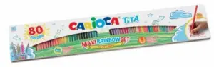 Lápices de Colores Carioca Tita Maxi Rainbow Set - 42890 (80 colores)