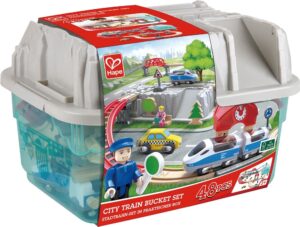 Hape City Train Bucket Set - E3771 (48 Pzs)