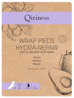 Máscara para pie Qiriness Wrap Pieds Hydra-repair - 16g (1 Unidad)