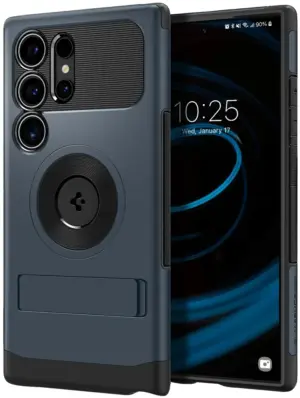Funda Spigen Slim Armor (MagFit) ACS07188 para Samsung Galaxy S24 Ultra Metal Slate