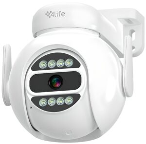 Cámara de Seguridad IP 4Life Outdoor 360 Smart FLD8G 4MP 3.6mm Wi-Fi