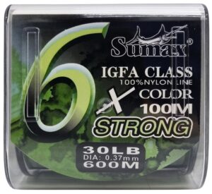 Tanza Monofilamento Sumax 6X Strong SD-971 0,37mm 30lb 600m Green