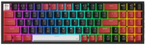 Teclado Gaming Redragon Pollux Pro K628RGB-PRO (Inglés - 3 Modos) Switch Red