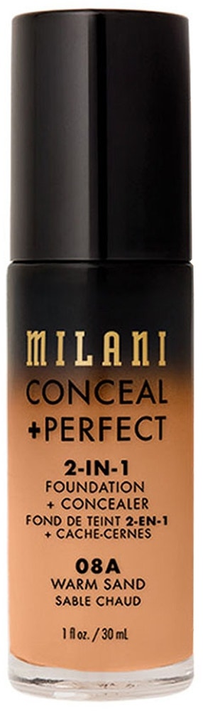 Base Liquido Milani Conceal + Perfect 2IN1 08A Warm Sand - 30mL