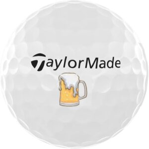 Pelota de Golf TaylorMade TP5 My Symbol Beer V9928001 - Blanco (12 Unidades)