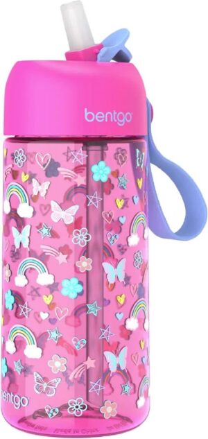 Botella Bentgo Kids Water Bottle - BGKDWB1-RBO Rainbows and Butterflies