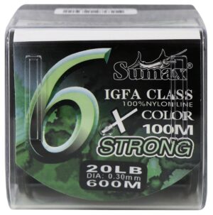 Tanza Monofilamento Sumax 6X Strong SD-971 0,33mm 20lb 600m Green