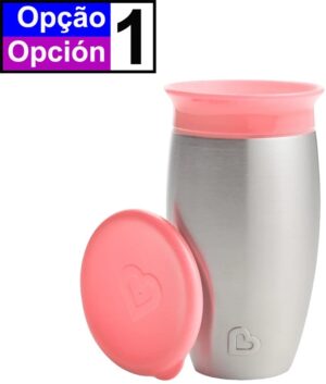 Vaso Munchkin 360 Miracle 296mL - Rosa / Azul (Diversos)