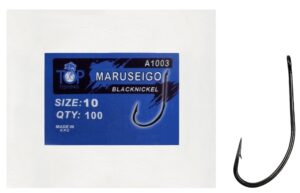 Anzuelo Top Fishing Maruseigo Black Nickel 10 con 100 pcs