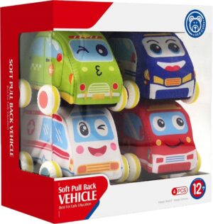 Soft Pull Back Vehicle Huanger - HE0204 (4 Piezas)