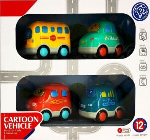 Cartoon Vehicle Huanger - HE0539A (4 Piezas)