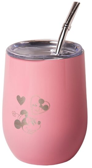 Guampa Térmica Big Life Mickey Mouse Cup 3 en 1 con Bombilla 350mL - Rosa