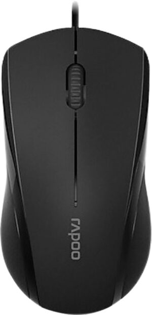 Mouse Óptico Alámbrico Rapoo N1200 Silent USB Black