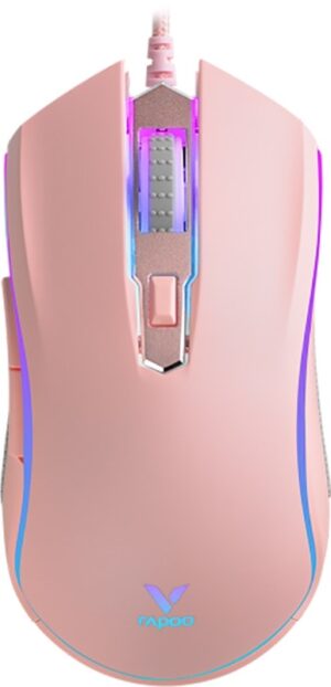 Mouse Óptico Gaming Alámbrico Rapoo V25S USB Pink