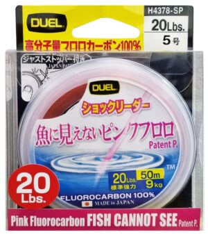 Tanza Duel Fluorocarbon H4378-SP 50m 20lb 9kg - Pink