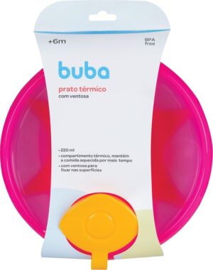 Platito termico con ventosa Rosa - Buba 6174
