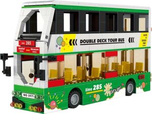 Bloques de Construcción Intercity Bus Double Deck Tour Bus Wange - 5971 (456 Piezas)