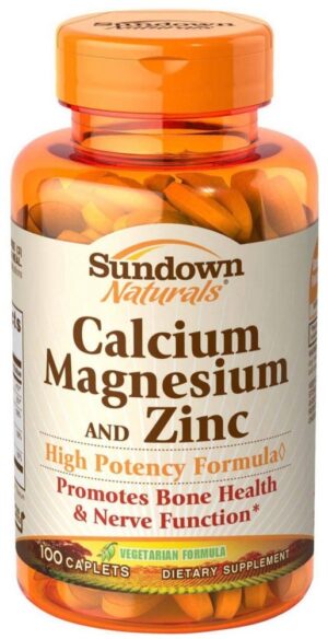 Sundown Naturals Calcium Magnesium And Zinc 100 cápsulas