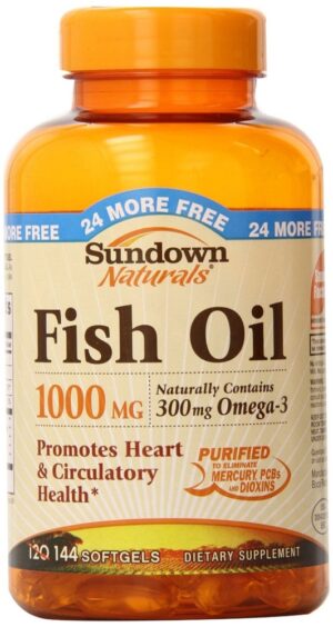 Sundown Naturals Fish Oil 1000 mg 144 cápsulas